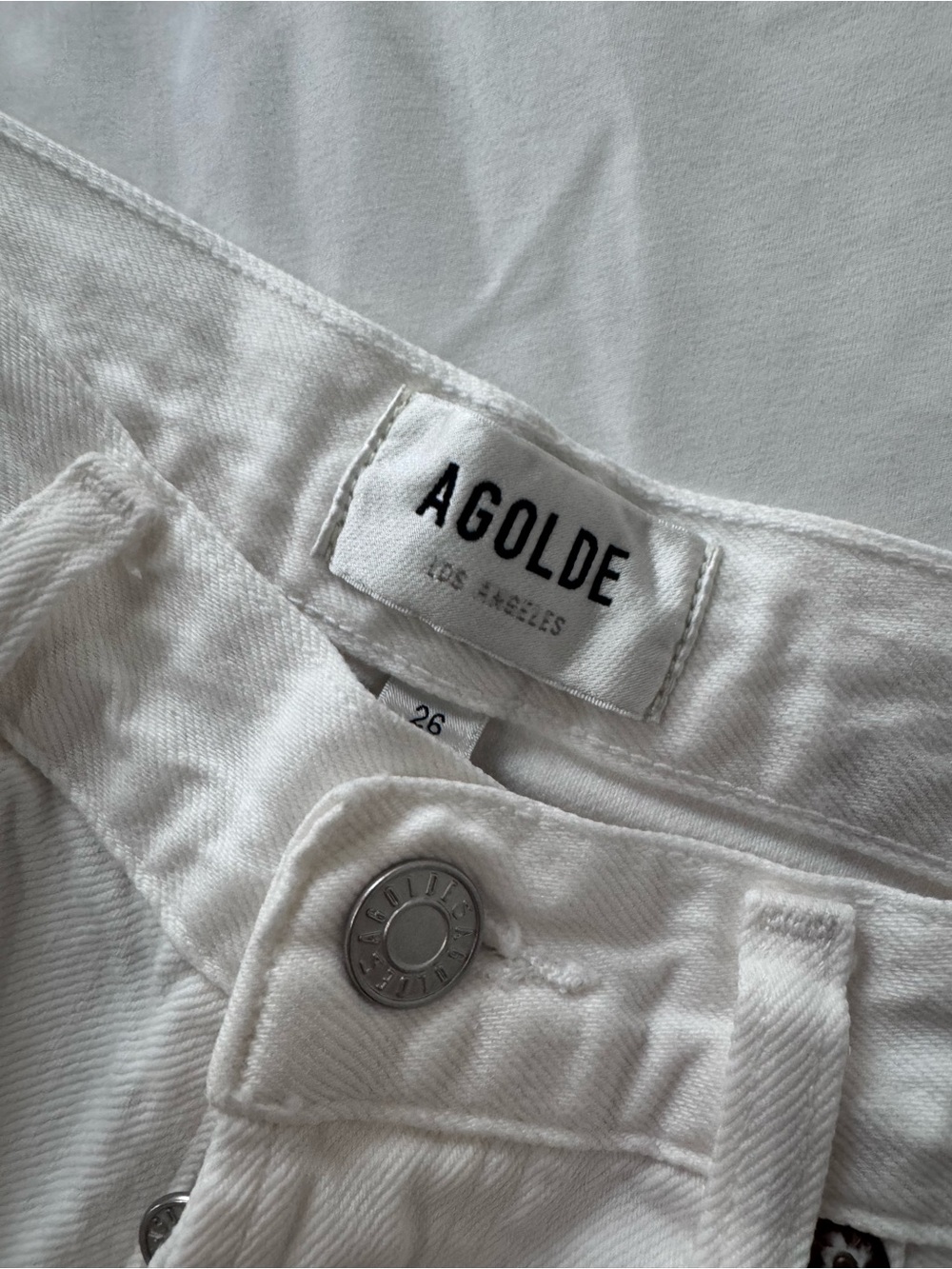 Agolde White Wide-Leg Jeans - Picture 4 of 8